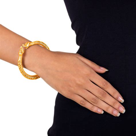 Ahilya Jewels .925 Sterling Silver Dakshin Collection Gold Plated ...