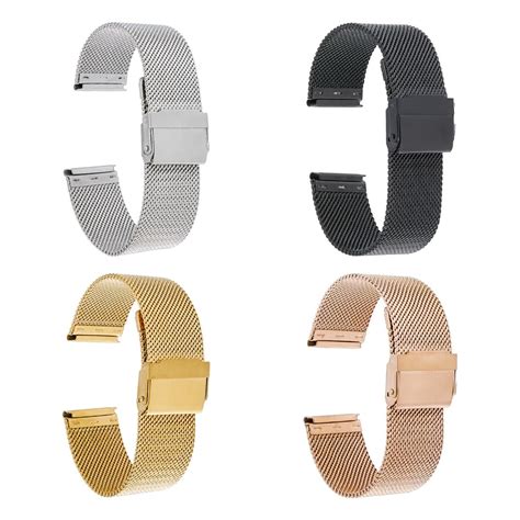 DICOSMETIC 4 Sets Quick Release Watch Bands 4 Colors Stainless Steel ...