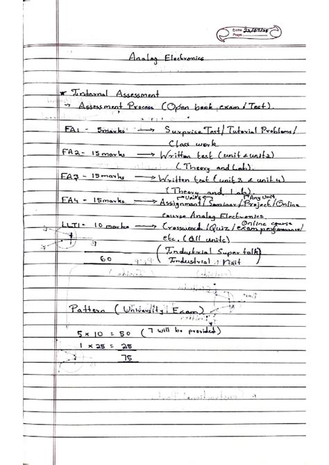 Analog Electronics Unit 1 Handwritten Notes (FAI) - Studocu