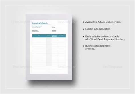 Interview Schedule Example 的图像结果