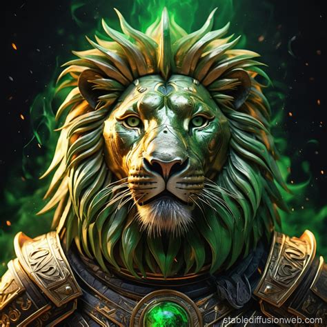 Apocalyptic Lion Man Battlefield | Stable Diffusion Online