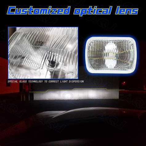 4PCS 4x6 LED Headlights Hi-Lo Beam For Cadillac Eldorado 1975-1985 Ford ...