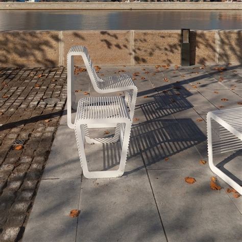 Contemporary stool - LIMPIDO - mmcité street furniture - galvanised ...
