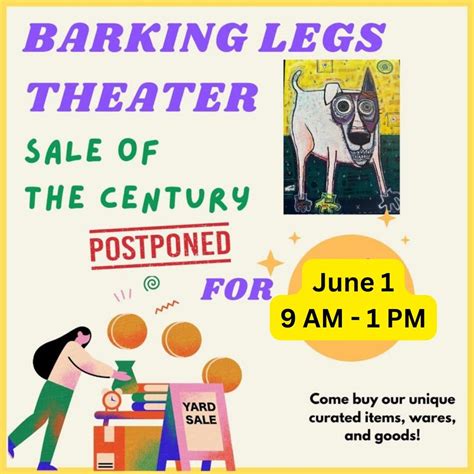 BLT Backyard Sale of the Century — Barking Legs