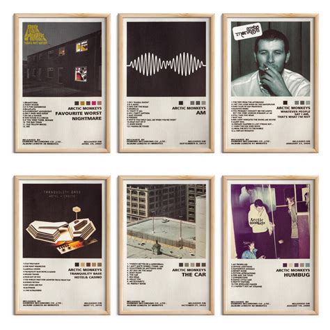 Buy Arctic Monkeys s Set of 6 Album Cover s 8 by 12 inch Music s for ...