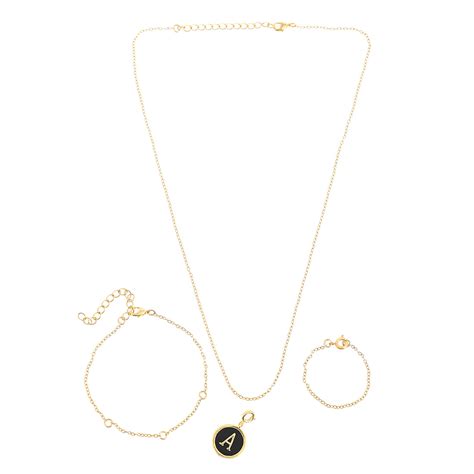 Alphabet A Black Enamel Charm – VOYLLA