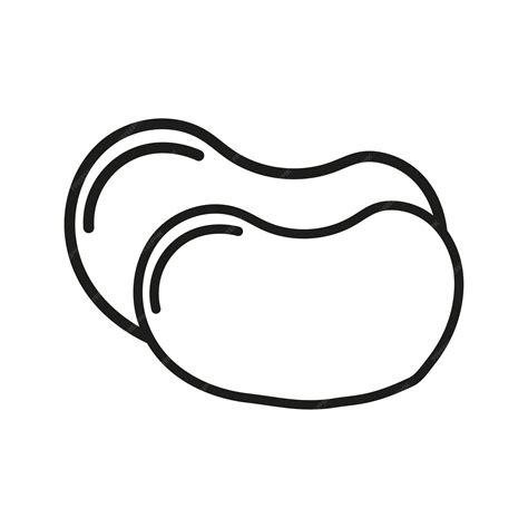 漫画豆アイコン デザイン要素ベクトル イラスト | プレミアムベクター