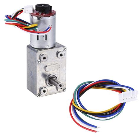 Buy DC 12V Two-Phase Low Noise High Torque Worm Geared Motor Reduction ...