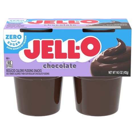 Zero Sugar Chocolate Flavor Pudding Snack Cups | JELL-O | Products - Heinz®