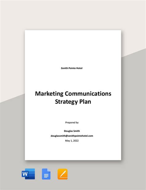 Editable Communication Strategy Template 的图像结果