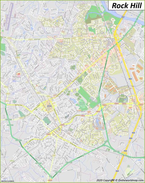 Rock Hill Map | South Carolina, U.S. | Discover Rock Hill with Detailed ...