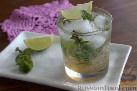 Рецепт: Коктейль "Мохито" с мятным сиропом на RussianFood.com