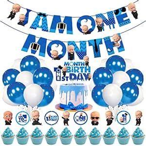 Zyozique 37 Pcs 1St Month Decoration/I Am One Month Birthday Decoration ...