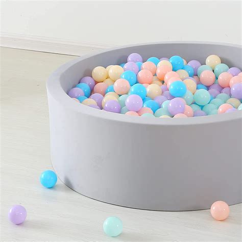 Buy Ball Pit Balls Macaron Multicolor 50pcs Non-Toxic Free BPA Soft ...