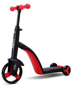 HSR 3-in-1 Convertible Tricycle, Balance Bike, Kick Scooter for Kids ...