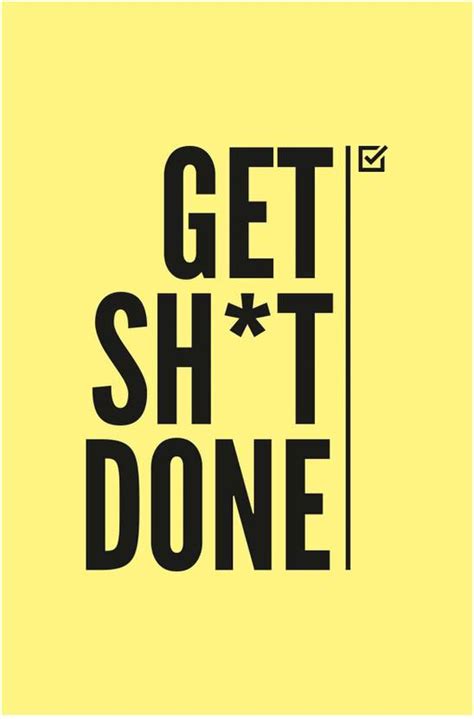 Inephos 'Get Shit Done' Inspirational Poster Paper Print - Quotes ...