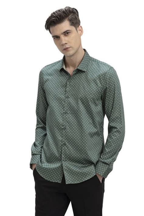 SNITCH Minime Green Shirt Pure Cotton Slim Fit Shirt|Anti-Dust|Coin ...