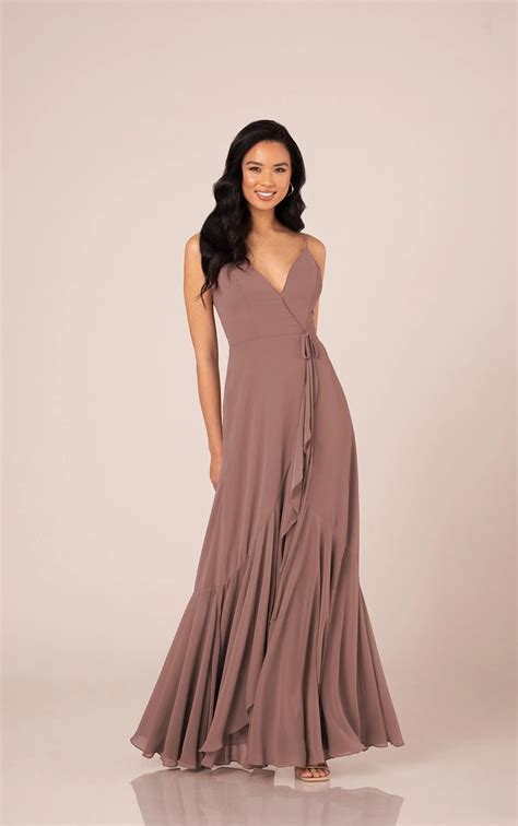 Romantic Chiffon Bridesmaid Dress with Sweetheart Neckline and Ruffle Details | Sorella Vita ...