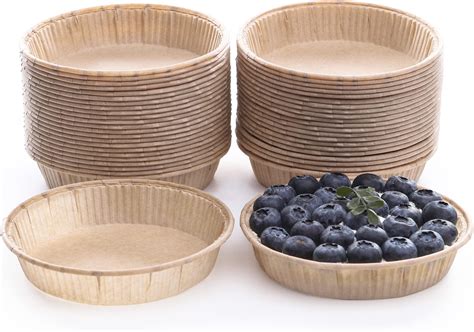 Bake Choice 50pcs Paper Mini Tart Tins for Baking, 4Inch Mini Pie tins ...