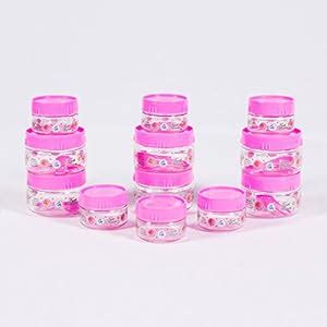 Buy G-Pet Plastic Jar Set, Standard, Pink, 12 Piece Online at Low ...