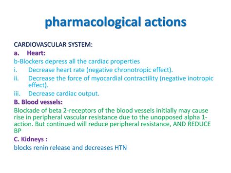 Beta blockers - pharmacology | PPTX