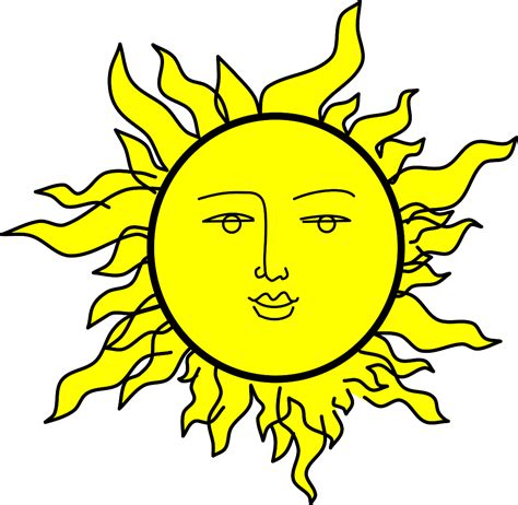 Sun with face | Public domain vectors