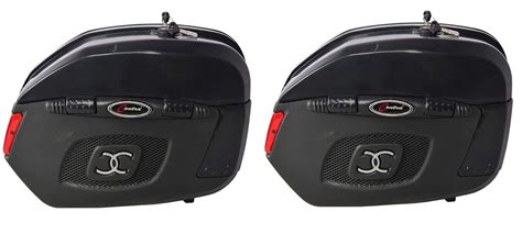 visionrabbit Side Box Bike Luggage Box (Black) Set of 2 Sidelugga25 ...