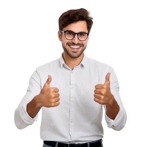Man In Shirt Smiles And Gives Thumbs Up To Show Approva, Thumbs Up, Man ...