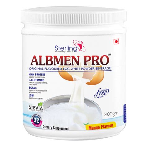 Albmen Pro Sugar Free Mango Egg White Powder | Uses, Side Effects ...