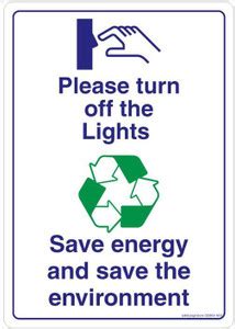 Safety Sign Store Please Turn off the Lights Emergency Sign Price in ...