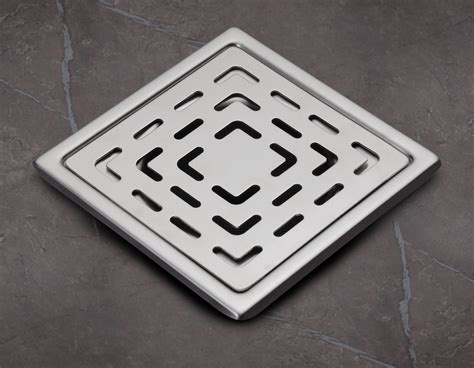 Square Flat Cut Floor Drain with Stainless Steel Drain Jali, Cockroach ...