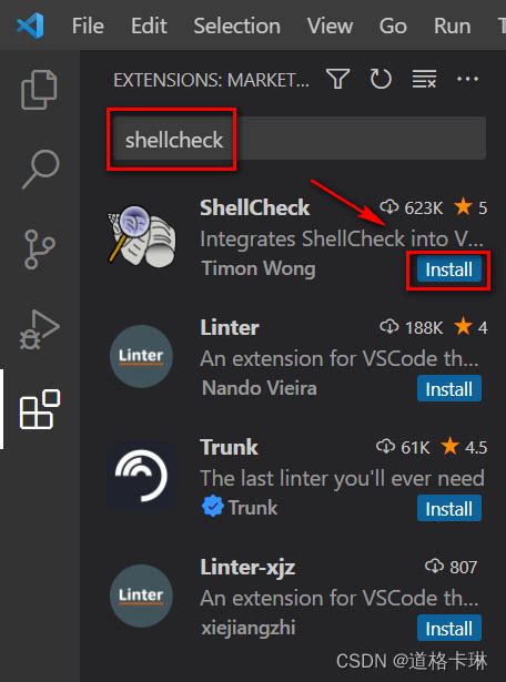 Shell Script Vscode 的图像结果