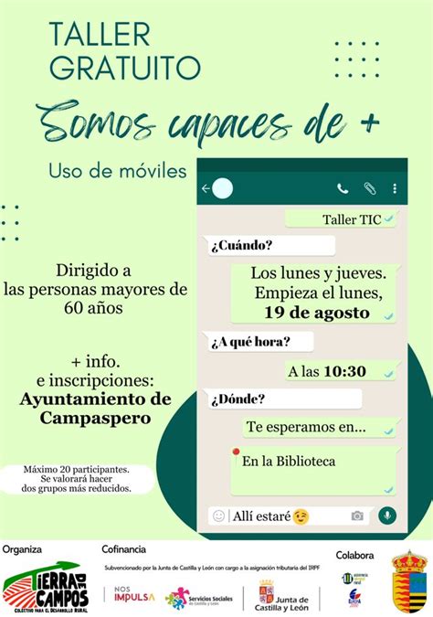 TALLER GRATUITO SOBRE USO DE MÓVILES - Dirigido a personas mayores de ...