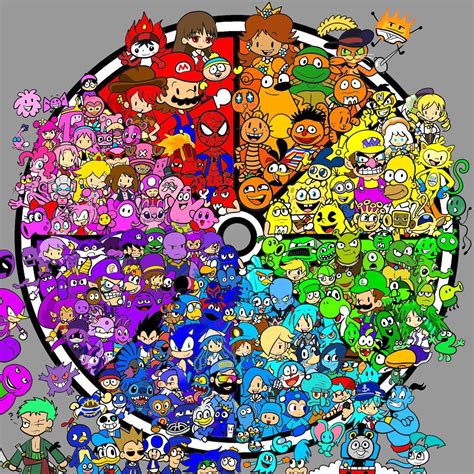 Cartoon characters color wheelColoring pages #coloringpages Coloring ...