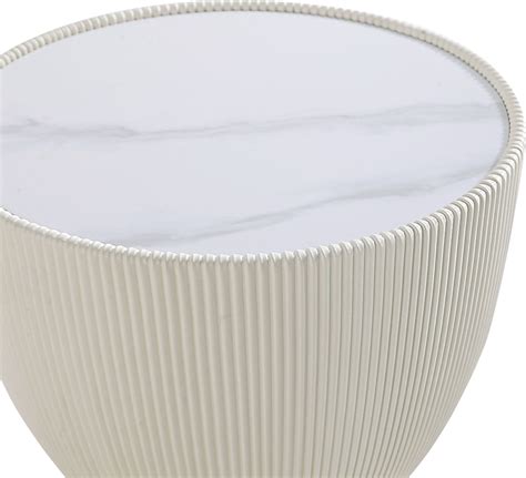 Broomcage III Cream Colors,Light Wood,White Beige Leatherette End Table ...