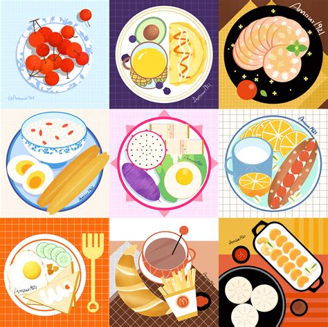 早餐食物可爱表情矢量图素材图片免费下载-千库网