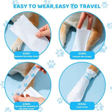 20pcs Disposable Waterproof Dog Boots For Paw Protection, Pet Shoes ...