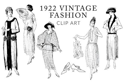 vintage fashion clipart