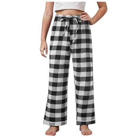 GXWEA Boys Flannel Pajama Pants Boys Plaid Pants Pajama Pants For Boys ...