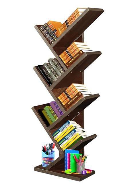 SBF Furniture Engineered Wood 7-Tier Book Rack Storage Of Book Case ...