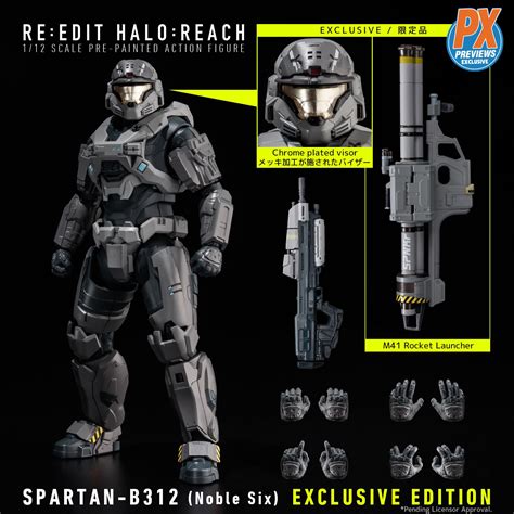 RE:EDIT HALO: REACH 1/12 SCALE SPARTAN-B312 (Noble Six) EXCLUSIVE ...
