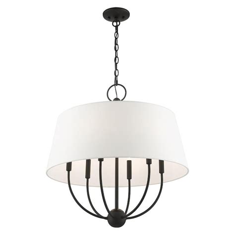 Livex Lighting Ridgecrest 6-Light Matte Black Transitional Chandelier ...
