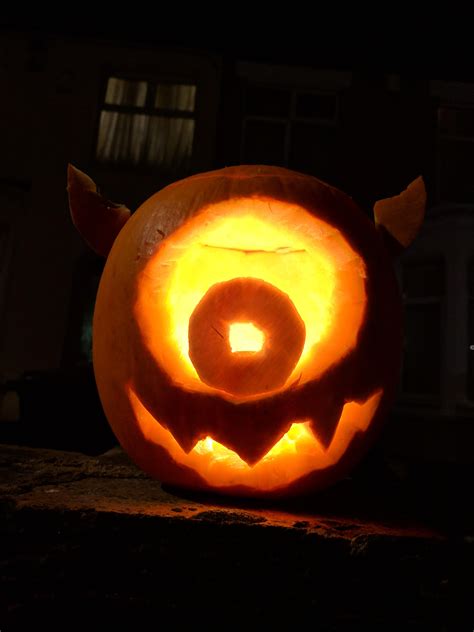 Mike Wazowski Pumpkin Carving
