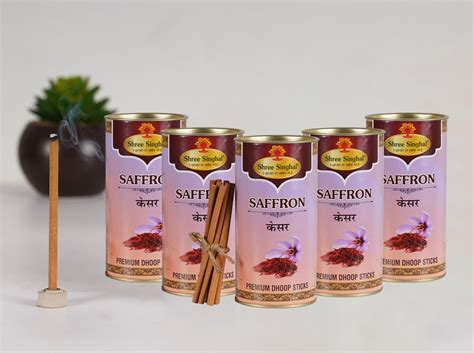 Shree Singhal Saffron (Kesar) Fragrance Dhoop Stick for Pooja Long ...