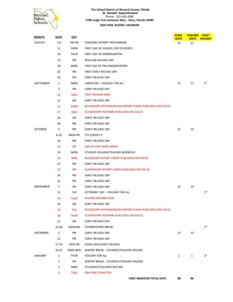 School Calendars - EduCounty