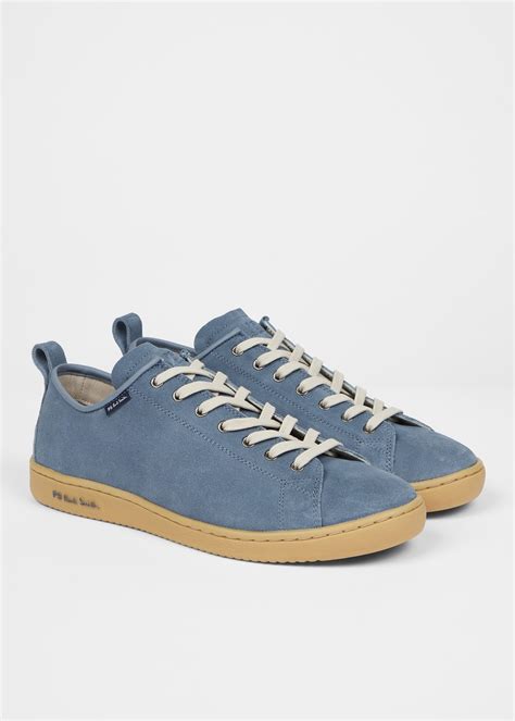 Men's Light Blue Suede 'Miyata' Trainers