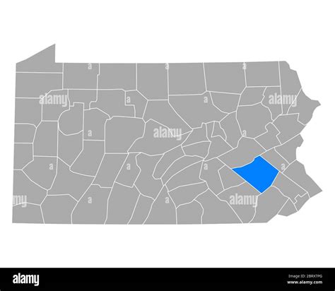 Map of Berks in Pennsylvania Stock Photo - Alamy