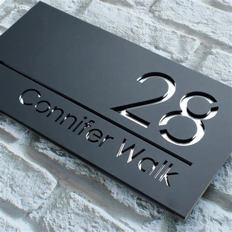 Customized House Number Sign Outdoor House Numbers Plate Personalized ...