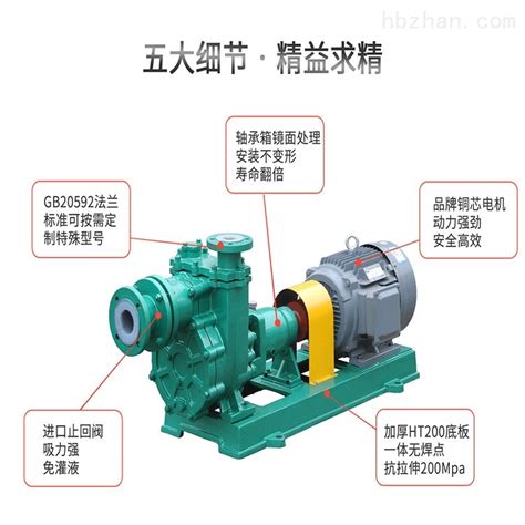 JN/江南 化工管道水泵 gbf衬氟管道泵 脱硫专用塑料泵厂家 GBF65-50-环保在线