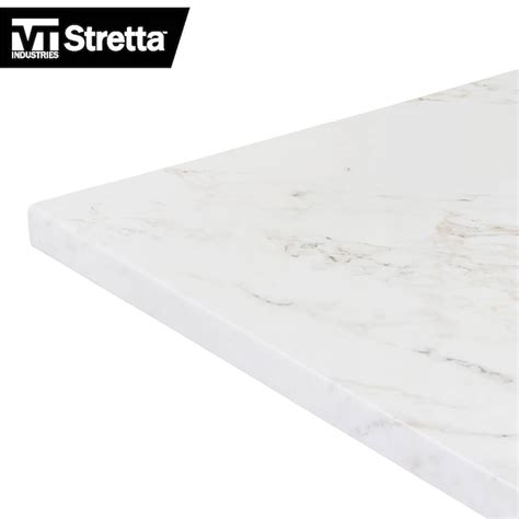 Stretta 10-ft x 25.5-in x 1.125-in White Marble Laminate Countertop ...